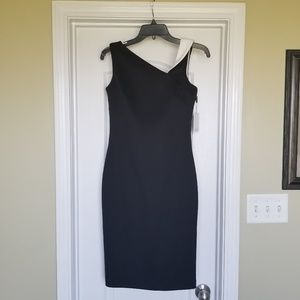 Calvin Klein Contrast-Collar Sheath Dress